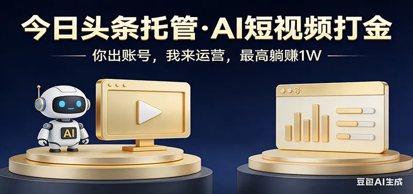头条号AI托管，我提供作品，你提供账号，每天5分钟发布，小白躺赚3000+-可燃