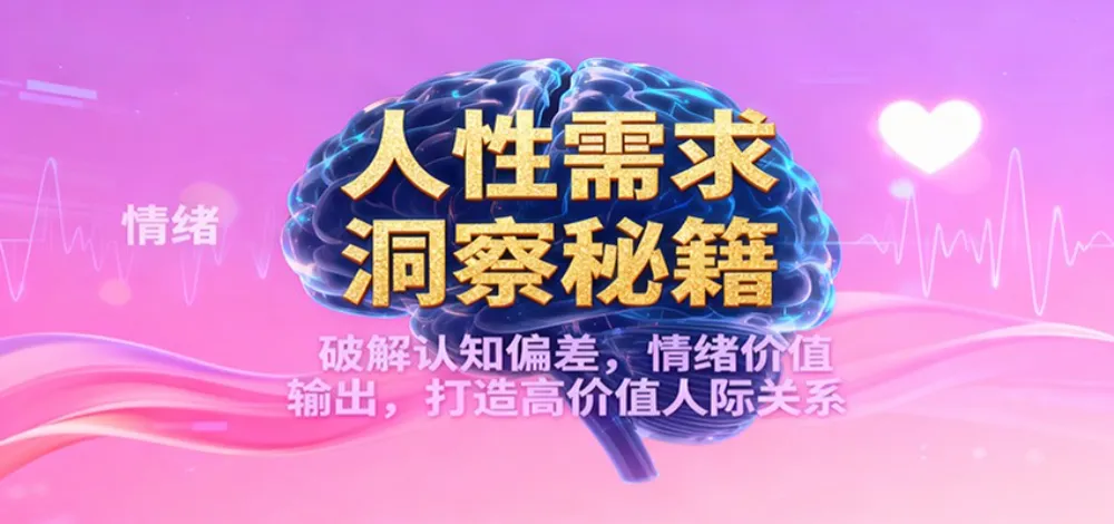 人性需求洞察秘籍，破解认知偏差，情绪价值输出，打造高价值人际关系-可燃