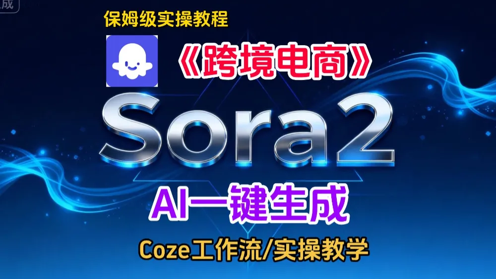 Sora2生成《跨境电商》英文短视频，实操搭建教学课，通俗易懂，包教包会！-可燃