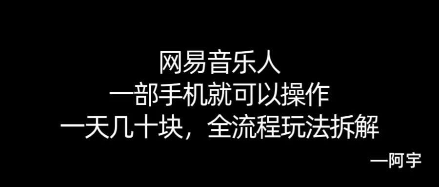网易音乐人搬砖，一部就手机就可以操作，一天几十，全流程拆解，小白也能操作的副业，纯自然流玩法！-可燃
