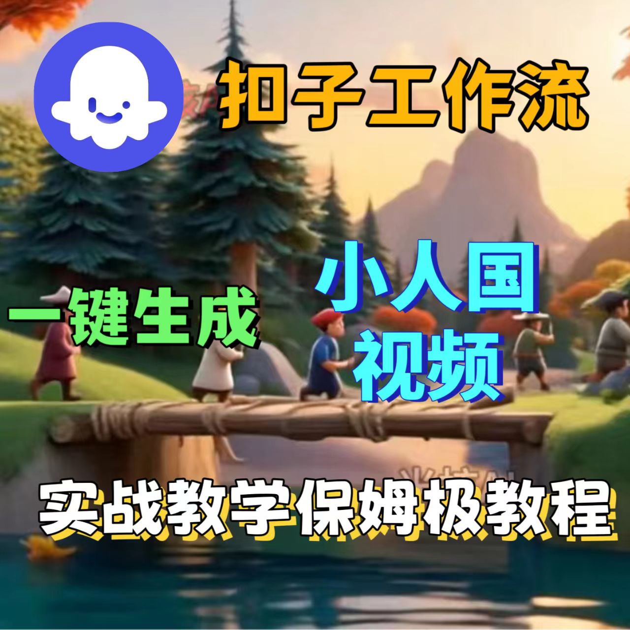 用扣子工作流一键生成小人国视频-可燃