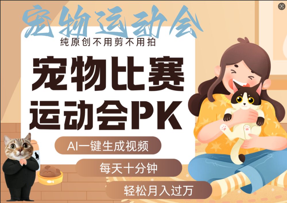 AI萌宠运动员跳水 射击 篮球 足球比赛 每天十分钟 附详细提示词文案库 代替做素材 卖提示词 卖虚拟资料 卖宠物产品 做宠物私人定制产品 带徒弟 带陪跑 卖课 创作者分成 月入5W+-可燃