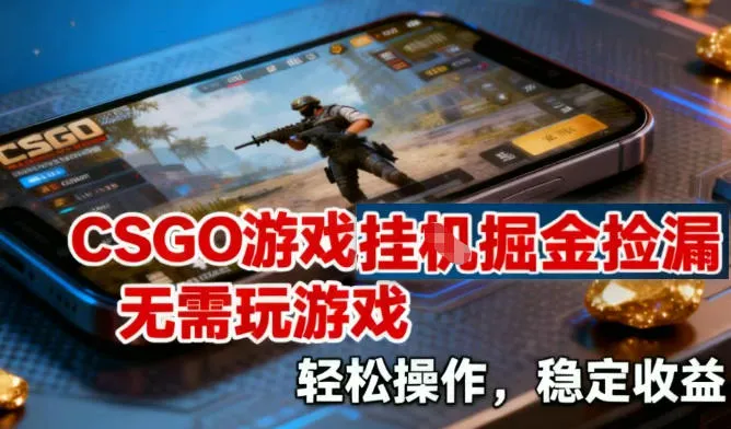 CSGO游戏挂G掘金捡漏，不需要玩游戏，操作简单，收益稳定-可燃