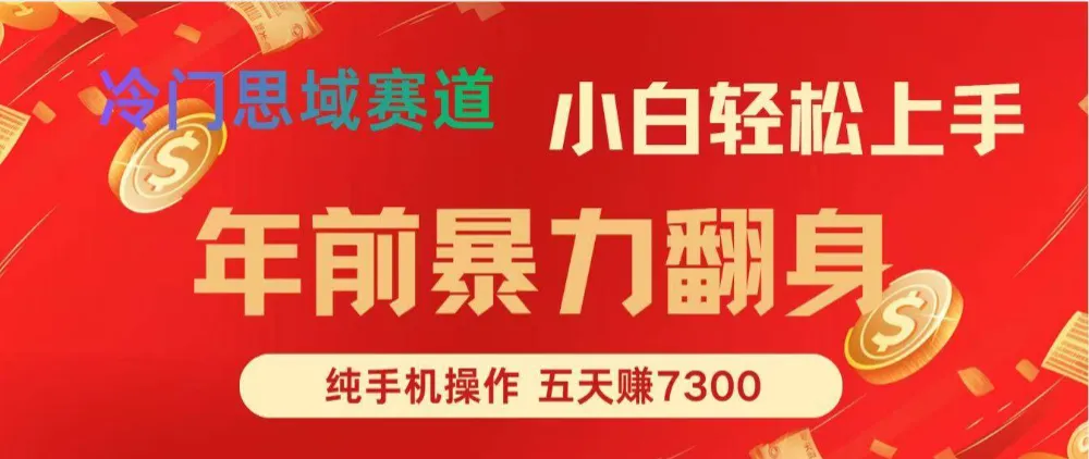 年前爆火项目，每单可以赚个300-2000，5天赚了7300-可燃