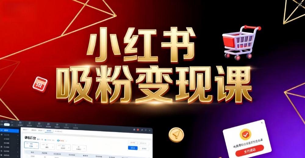 《小红书吸粉变现》当天变现不是梦!揭秘小红书吸粉变现的财富密码-可燃